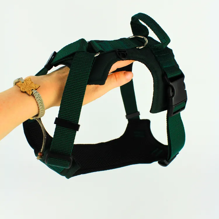 Szelki bezuciskowe dla psa PRO-COMFORT™ BUTELKOWA ZIELEŃ M|25mm