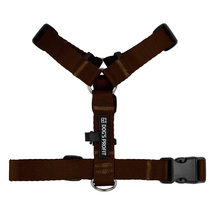 Szelki typu guard BRĄZOWE JAK MLECZNA CZEKOLADA S|20mm