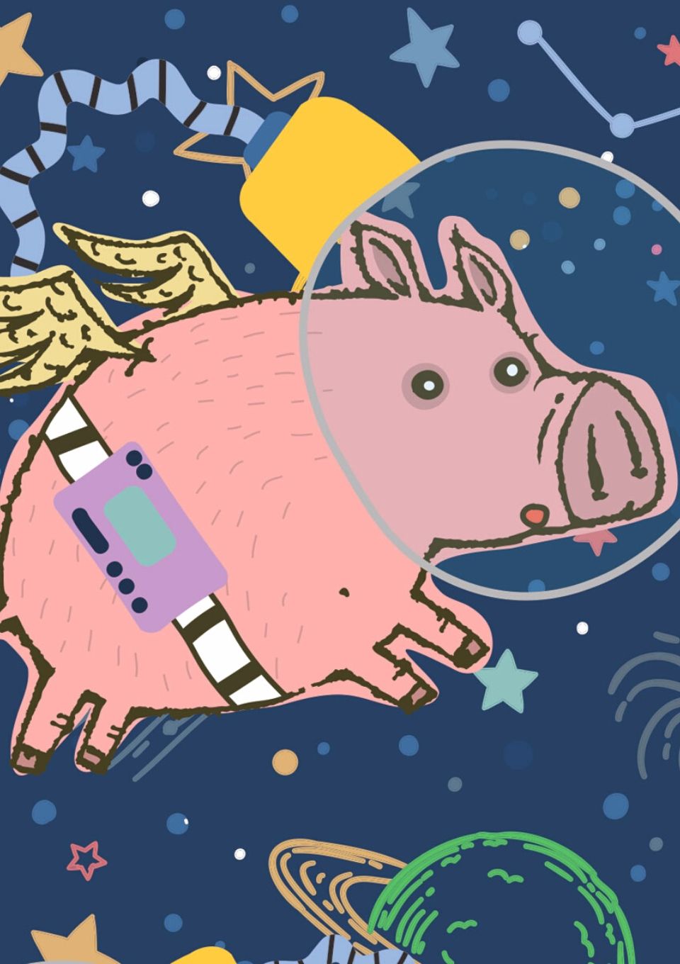 Smycz miejska ASTRO PIG 150cm 20mm