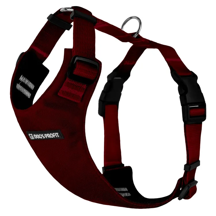 Szelki bezuciskowe BORDOWE JAK WINO S|20mm