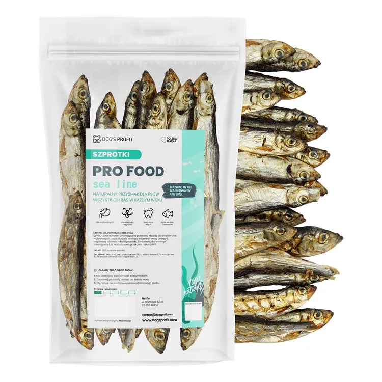 SZPROTKI suszony przysmak dla psa 100g