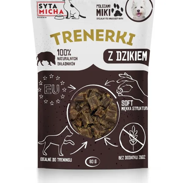 Syta Micha treningówki Z DZIKIEM dla psa 80g