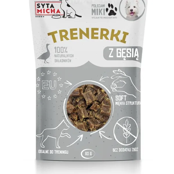 Syta Micha treningówki Z GĘSIĄ dla psa 80g