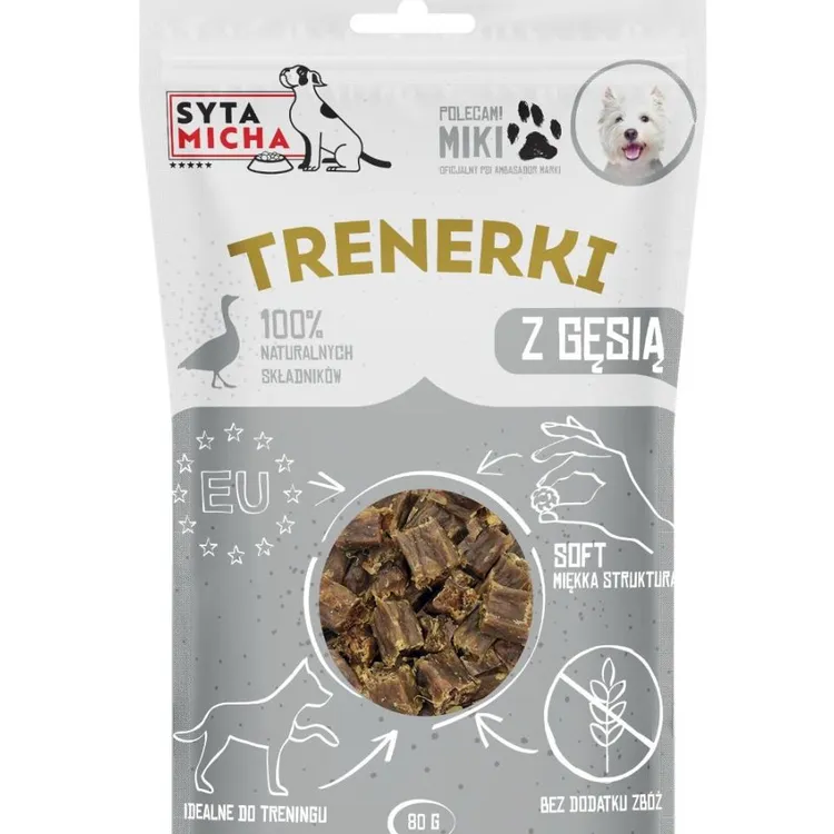 Syta Micha treningówki Z GĘSIĄ dla psa 80g